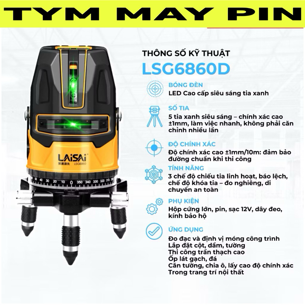 Dụng cụ đo cân bằng laser LSG6860D