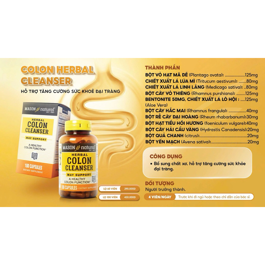 Mason Natural Colon Herbal Cleanser