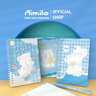 Aimilo Vở lò xo A5 40 tờ 80 trang sổ ghi chú dễ thương phù hợp học sinh nhiều mẫu mã