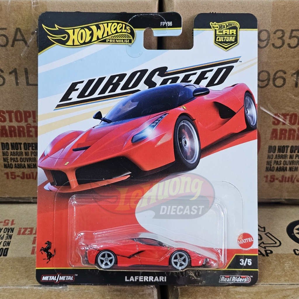 Lehuong Diecast - Xe mô hình Hot Wheels Premium Car Culture Euro Speed series LaFerrari (JBK55)