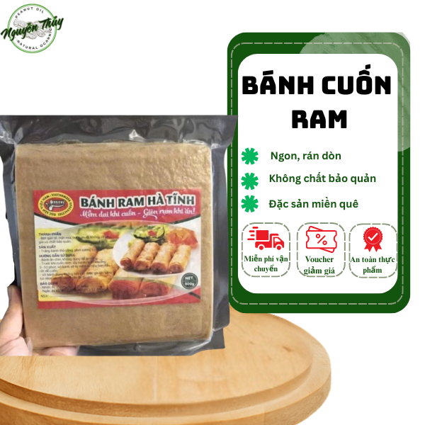 Bánh Cuốn Ram Đặc Sản Miền Trung Hà Tĩnh – Bánh Ram Cuốn Giòn Ngon( 1 bịch)