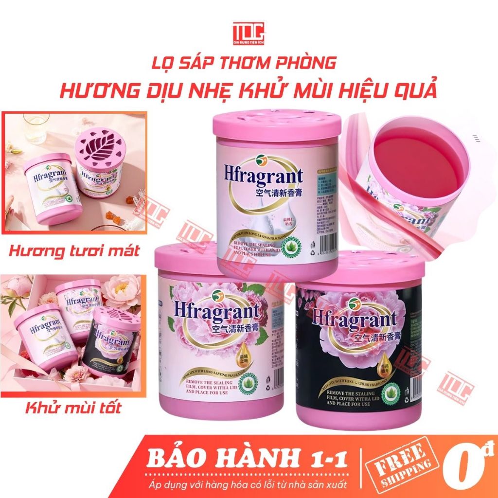 Set 3 lọ sáp tỏa hương thơm TDG sáp thơm khử mùi phòng ngủ toilet an toàn cho cả mẹ và bé hương dịu nhẹ HH441
