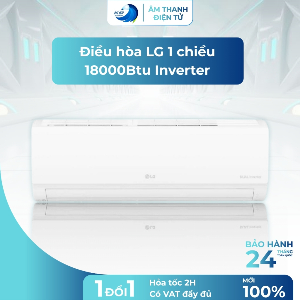 IEC18G1 Điều Hòa LG 18000BTU Inverter 1 Chiều Làm Lạnh Nhanh Tiết Kiệm Điện Cho Phòng 30-40m²