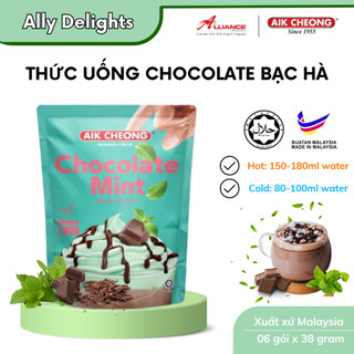 [Quà Tặng] Chocolate bạc hà mix gói tự pha Aik Cheong nhập khẩu Malaysia Túi 6 gói x 38g