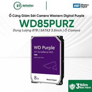 Ổ Cứng HDD Chuyên Dụng Giám Sát Camera Western Digital Purple 8TB (WD85PURZ) | Chính Hãng | Bảo Hành 36 Tháng