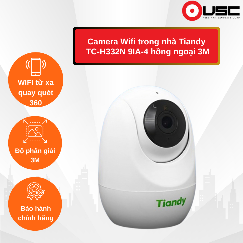 Camera Wifi TIANDY TC-H332N - 3M – Chế Độ Riêng Tư |  Camera Tiandy siêu nét