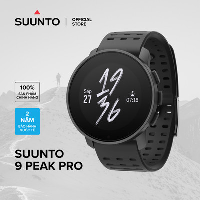 Đồng hồ thể thao thông minh Suunto 9 Peak Pro viền Thép, Định vị GPS, màn MIP, Thời lượng pin lên đến 21 ngày - BH 2 năm