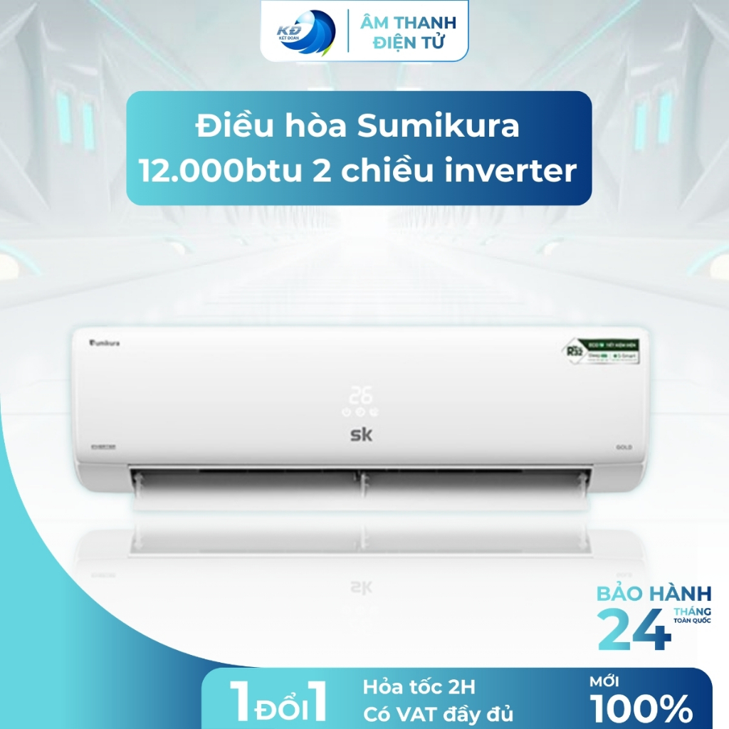 [Freeship + Nhận Lắp Đặt Tại HN] Điều Hòa Sumikura 12000BTU 2 Chiều Inverter Tiết Kiệm Điện