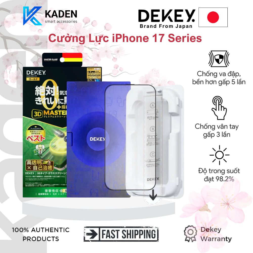 [Chính Hãng] [Có Khung] Kính Cường Lực iPhone Series Trong/Chống Nhìn Trộm Dekey 3D MASTER GLASS SEN