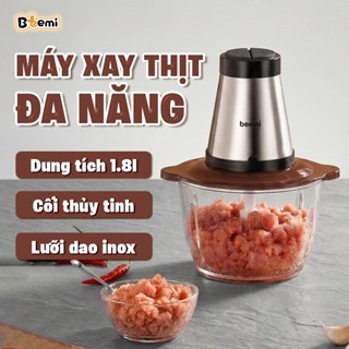 Máy Xay Thực Phẩm BEEMI 300W Cực Mạnh, Lõi Đồng Bền Bỉ, Lưỡi Dao Thép 4 Cánh Không Gỉ