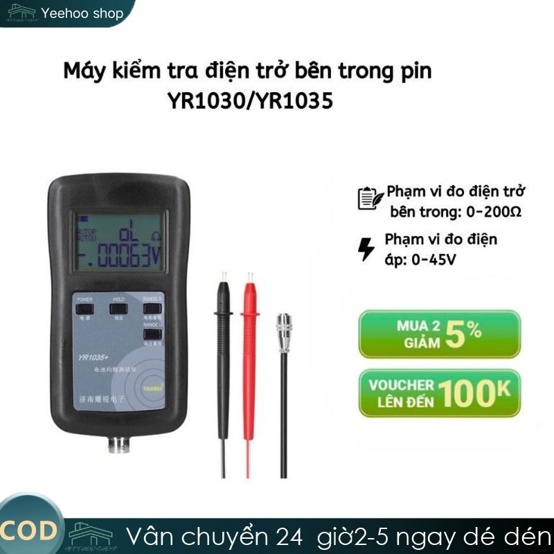 YR1030 Máy Đo Điện Trở 1030+/1035 Hiệu Ứng Tiếng Anh Độ Chính Xác Cao YR1030