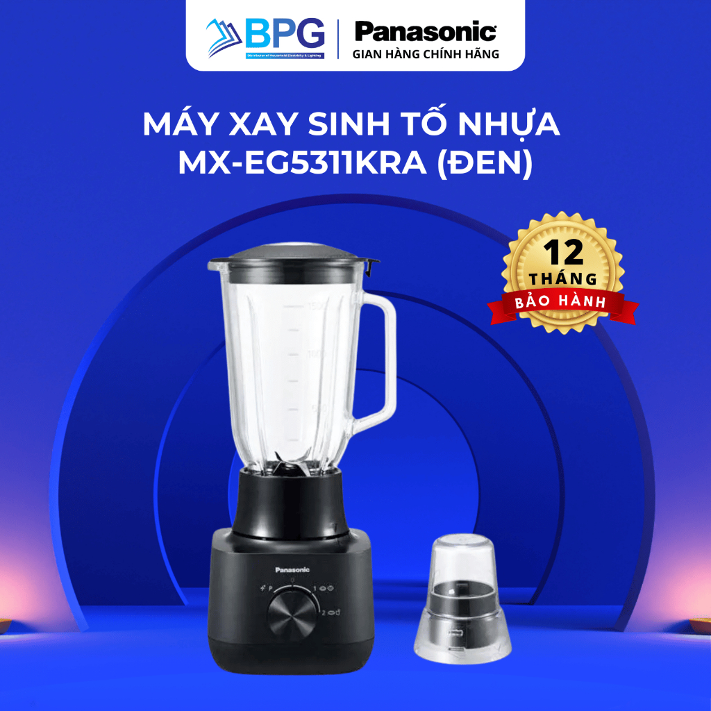 Máy Xay Sinh Tố Panasonic MX-EG5311WRA / MX-EG5311KRA 600W Cối 1.5L Xay Đá Chính Hãng