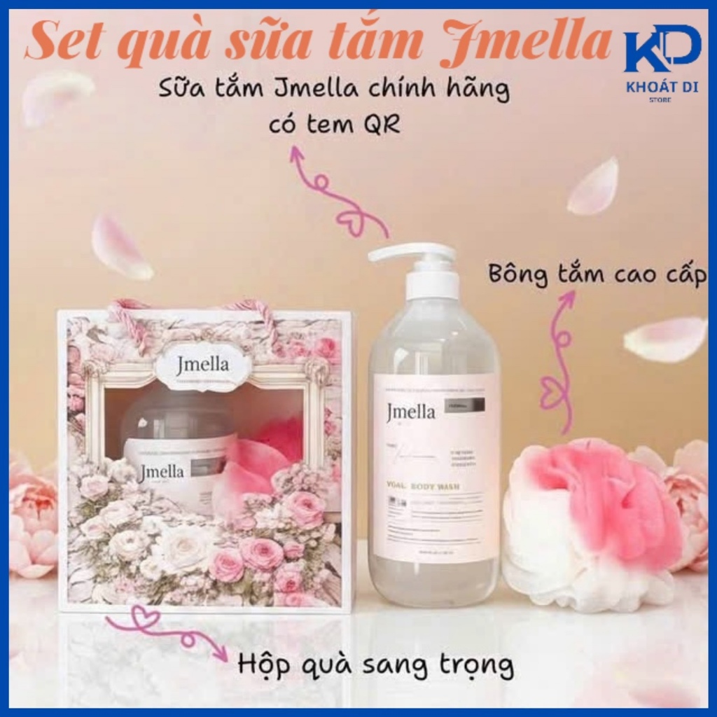 [CHÍNH HÃNG] Set Quà Tặng Sữa Tắm Dưỡng Ẩm Hương Nước Hoa Jmella In France No.01 Body Wash 500ml