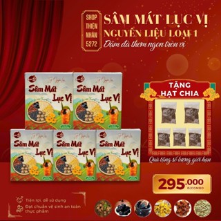 Combo 5 - 10 Set Sâm Mát Lục Vị - Set Nguyên Liệu Nấu Từ 10-12 Lít Sâm Mát Lục Vị - Tặng Kèm Hạt Chia