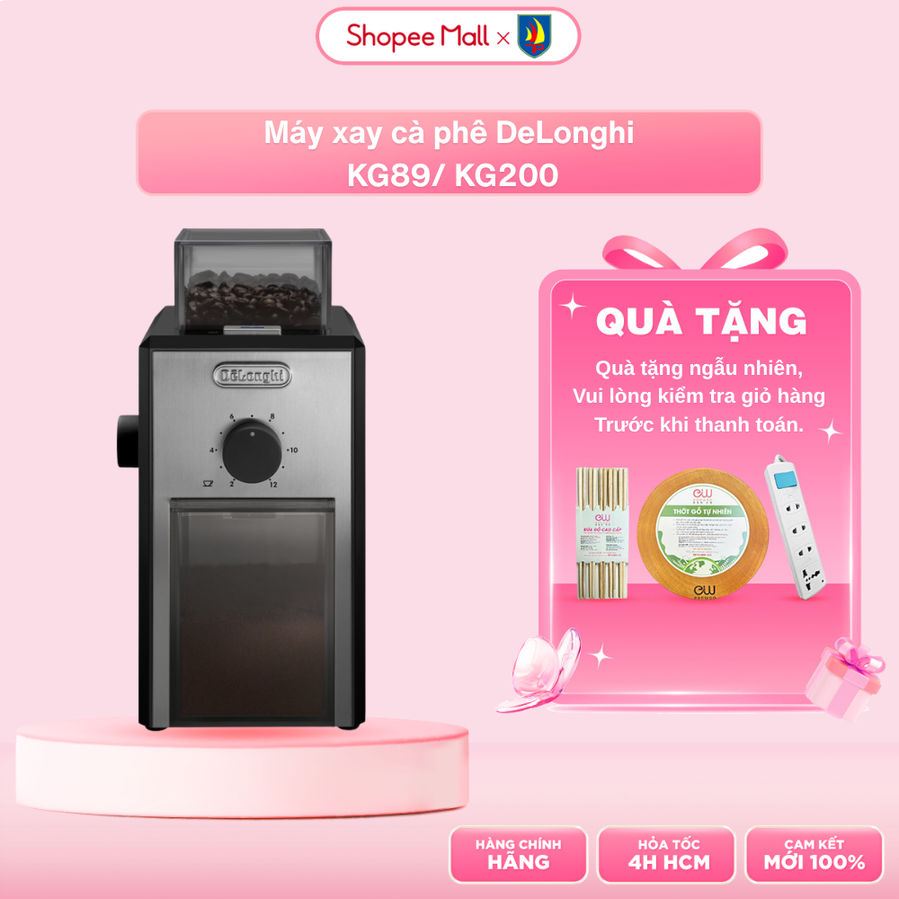 Máy xay cà phê DeLonghi KG89/ KG200 - Hàng chính hãng - Bảo hành 12 tháng.