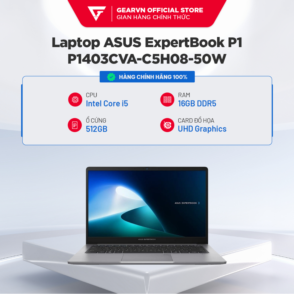 Laptop ASUS ExpertBook P1 P1403CVA-C5H08-50W (Intel® Core™ 5 210H 8GB/ 512GB SSD)