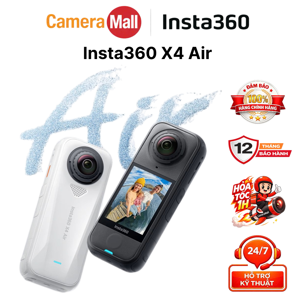 Insta360 X4 Air – Camera 360° Thế Hệ Mới Quay Hành Trình – BH Chính Hãng 12 Tháng | BigBuy360 - bigbuy360.vn