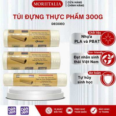 Túi Đựng Thực Phẩm Phân Hủy Sinh Học,True Biodegradable  Deodeo 300g - Nhiều Kích Thước