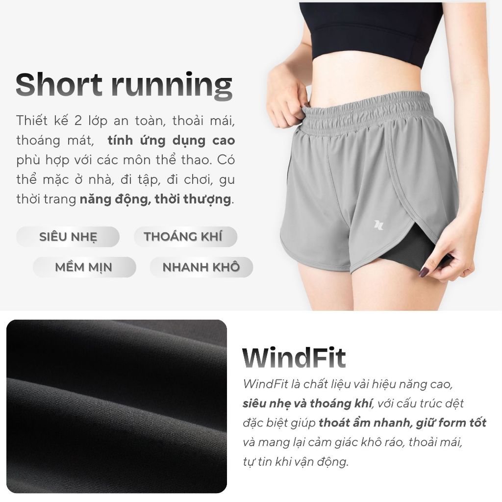 Quần Short Đùi Thể Thao 2 Lớp Nữ Reeta Co Giãn 4 Chiều Tập Gym - Yoga - Chạy bộ - Aerobic Nhiều Màu Có BigSize - A004 | BigBuy360 - bigbuy360.vn