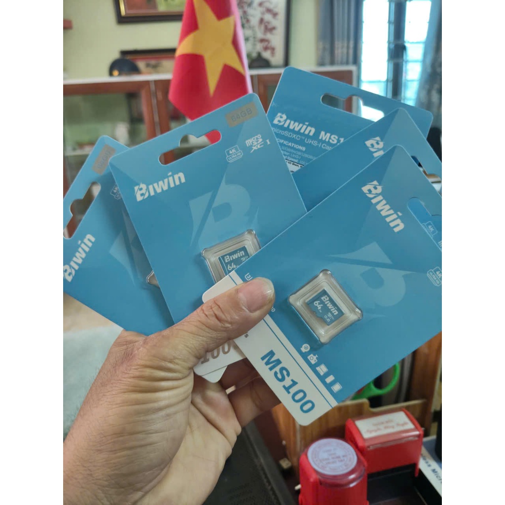 Thẻ nhớ chính hãng camera Biwin MS100, 64Gb, Tốc độ đọc ghi lên đến 100MB/s