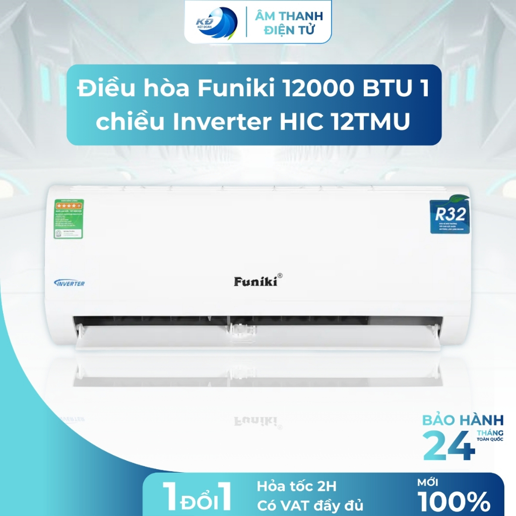 [Hỏa Tốc HN + Nhận Lắp Đặt] Điều Hòa Funiki Inverter HIC12TMU 12000BTU 1 Chiều R32 Có VAT