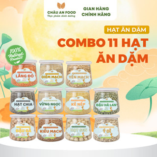 Set 11 Hạt Ăn Dặm Hữu Cơ Dinh Dưỡng Nấu Cháo Cho Bé, Combo 11 Loại Hạt, Set Hạt Ăn Dặm, Hạt Nấu Cháo Cho Bé Hũ 120ml