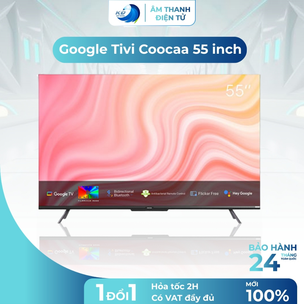 [Giao Hỏa Tốc HN + Lắp Đặt HN] Google Tivi Coocaa 55 Inch 4K 55Y68 2024 Chính Hãng