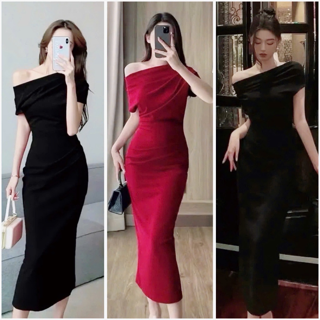 THAO | Đầm body lệch vai sang trọng T22