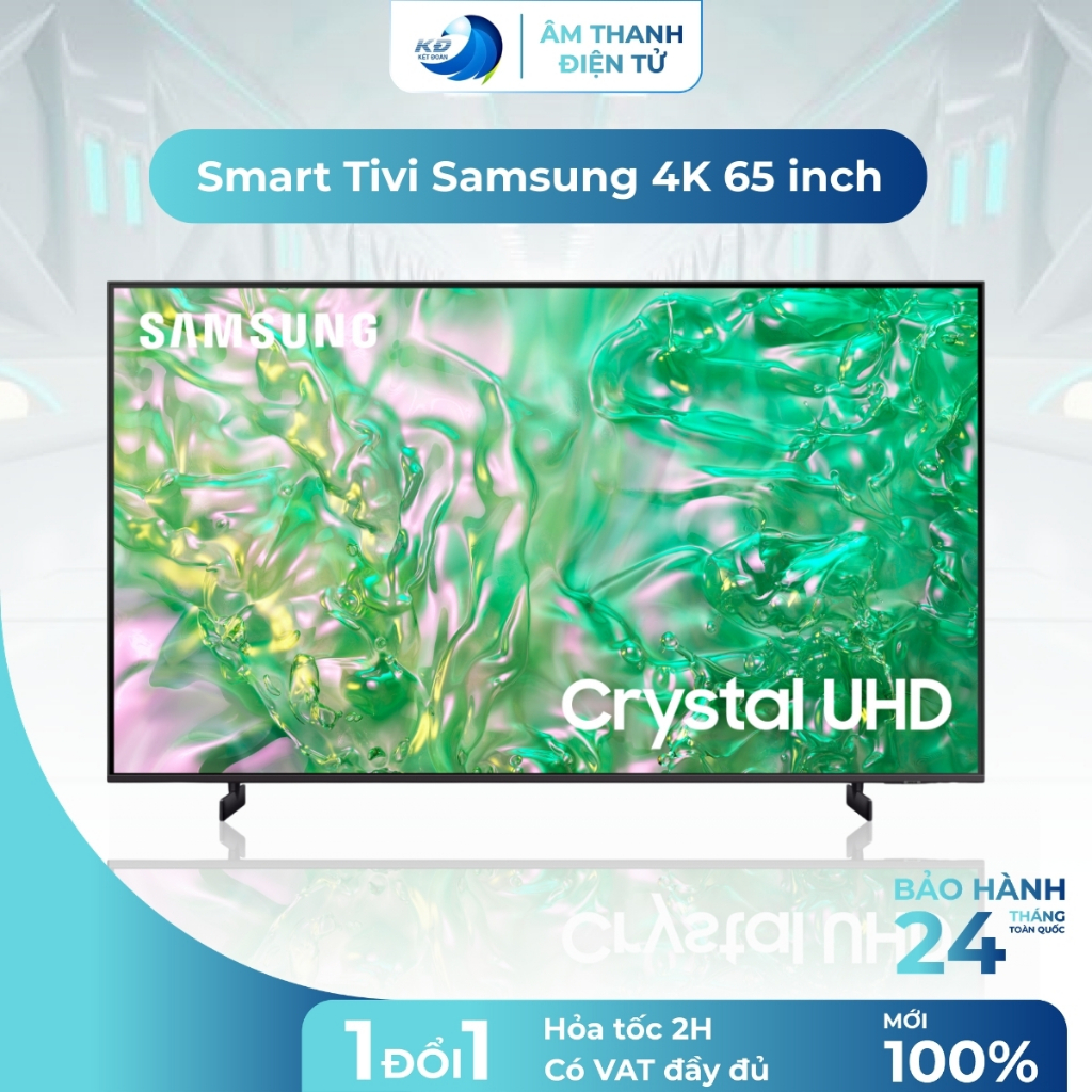 Smart Tivi Samsung 65 Inch 4K 65DU8000 Màn Hình Lớn Âm Thanh Sống Động Cho Phòng Khách