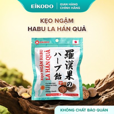 Kẹo Ngậm Habu La Hán Quả 15g/gói - Chiết xuất thảo mộc, giảm ho, dịu cổ họng, Eikodo Việt Nam