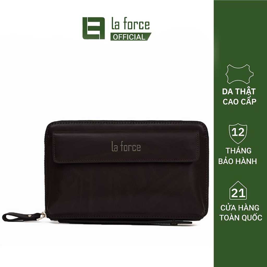 Ví cầm tay nam Laforce VCTLA196-1-CF da thật cao cấp - Ví clutch nam sang trọng, ví da nam cầm tay l