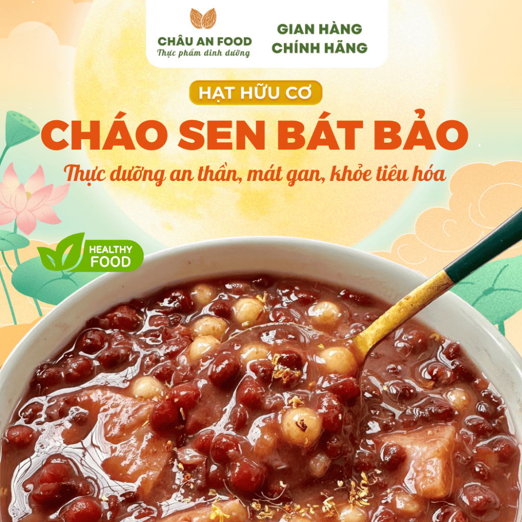 Cháo Sen Bát Bảo Thực Dưỡng, Set Nguyên Liệu Nấu Cháo Ăn Chay Lành Mạnh Healthy Bồi Bổ Cơ Thể