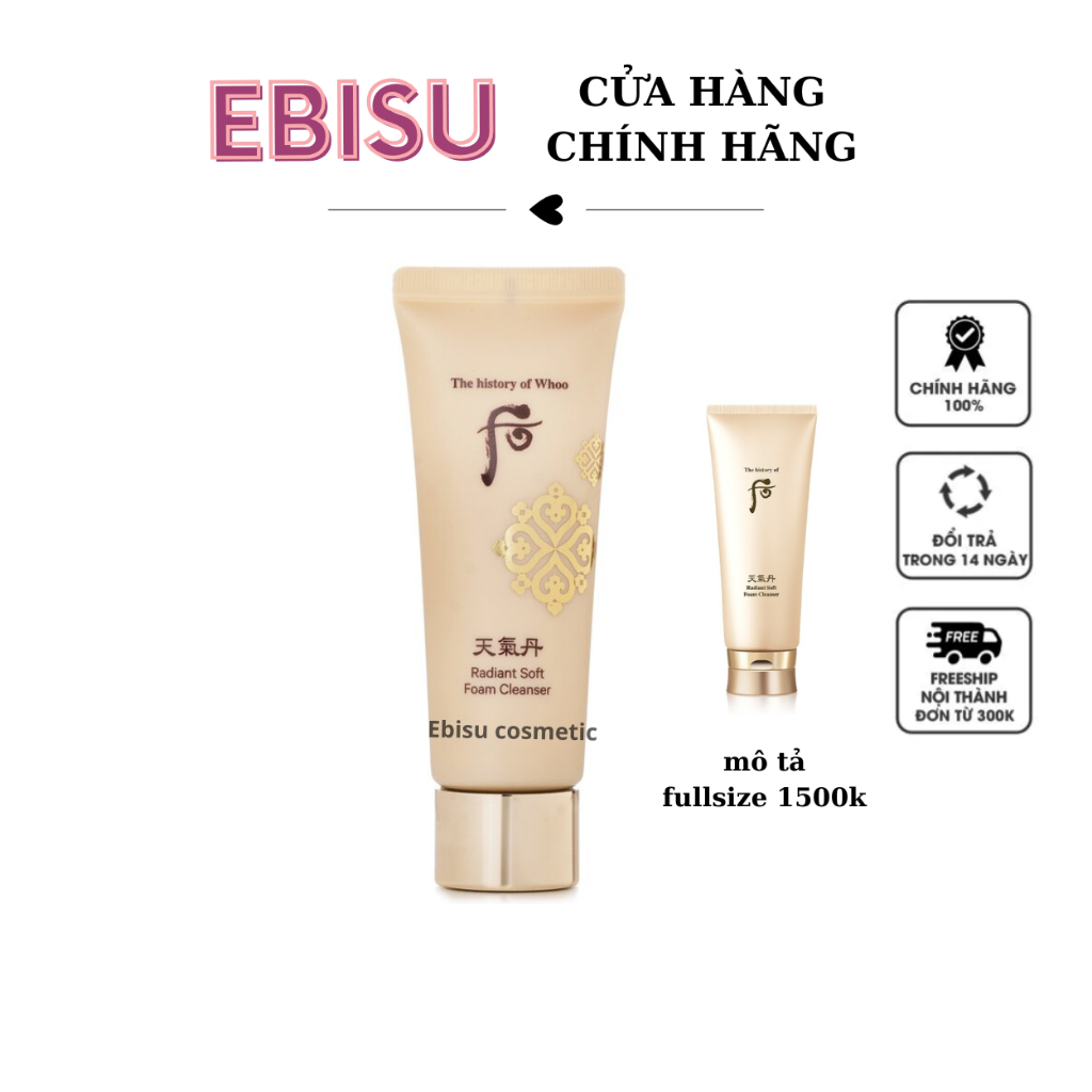 Whoo (The History Of Whoo) Cheongidan Radiant Soft Foam Cleanser_sữa rửa mặt tái sinh whoo
