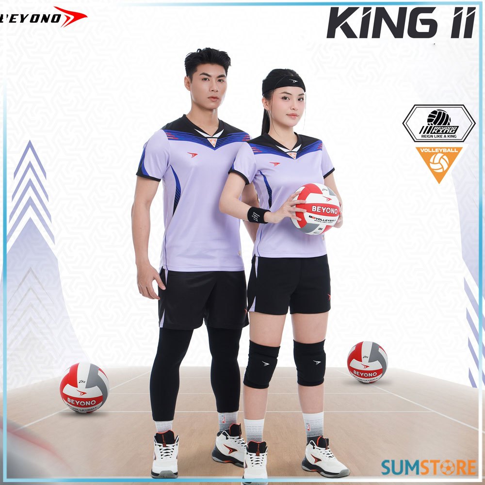 Bộ Đồ Bóng Chuyền Nữ Beyono King II Tím Cao Cấp