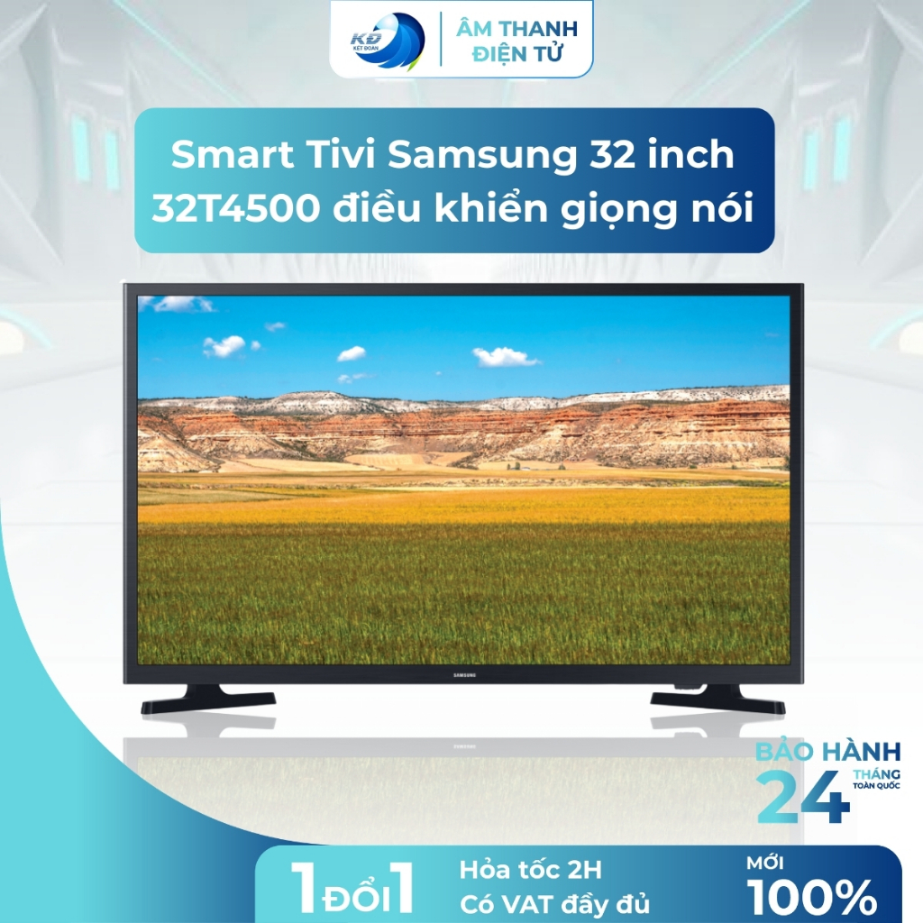 Smart Tivi Samsung 32T4500 32 Inch Full HD, Điều Khiển Giọng Nói, Kết Nối HDMI, USB, Android TV