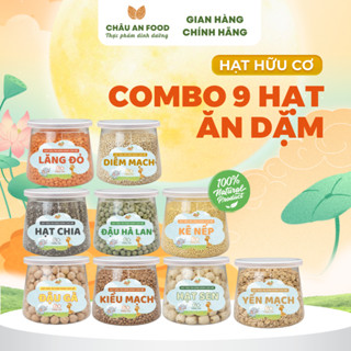 Combo 9 Hạt Ăn Dặm Hữu Cơ Dinh Dưỡng Nấu Cháo Cho Bé, Set Loại Hạt, Set Hạt Ăn Dặm, Hạt Nấu Cháo Cho Bé Hũ 115g