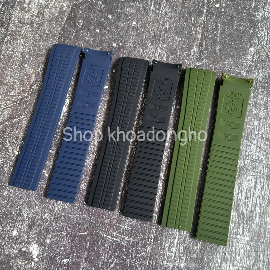 [ HỎA TỐC ] Dây Cao Su Đồng Hồ Patek Philippe Có Ngàm 21mm Patek Aquanaut Philippe 5164a 5167a-001