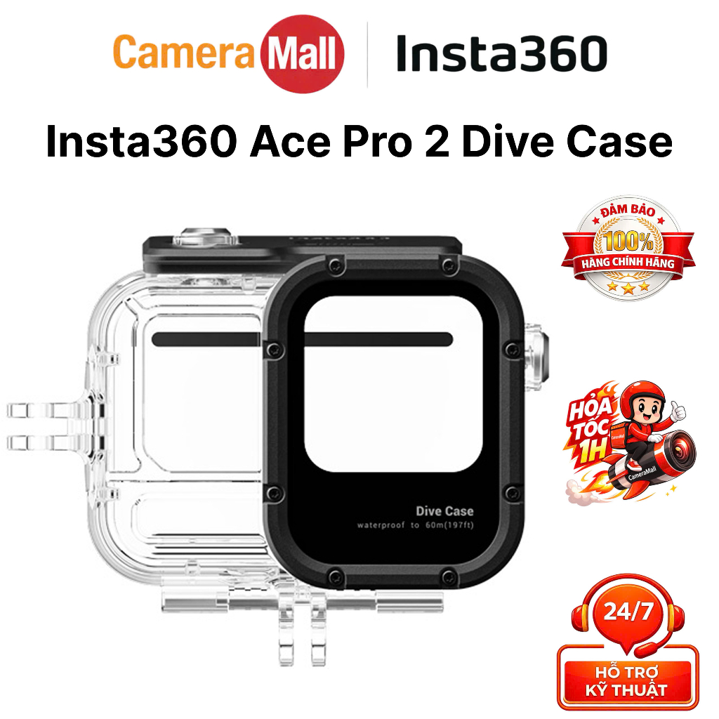 Insta360 Ace Pro 2 Dive Case – Vỏ Chống Nước Lặn Sâu Cho Insta360 Ace Pro 2 – Chính Hãng
