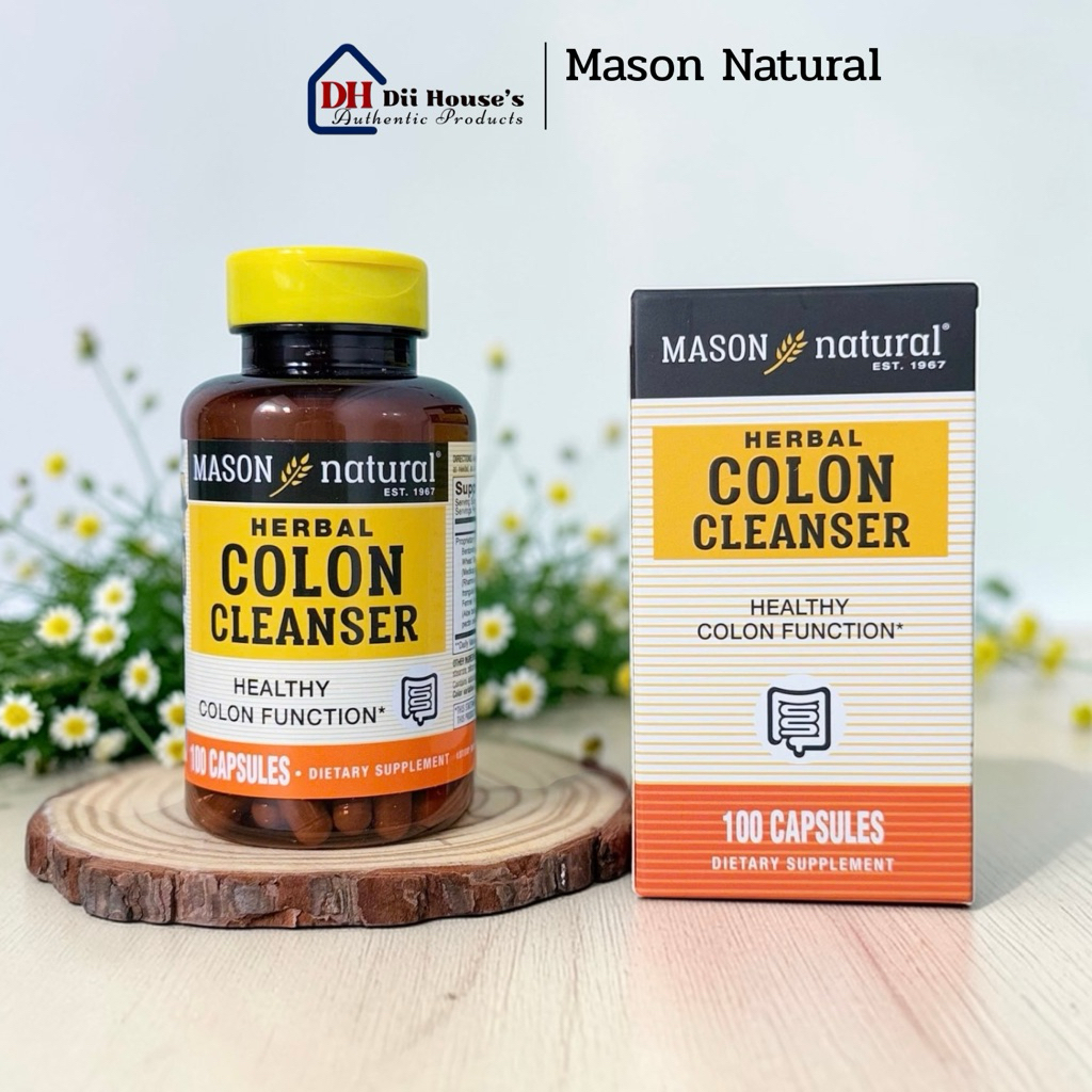 [Nhập khẩu] Viên uống bổ sung chất xơ Mason Natural Colon Herbal Cleanser 100 viên - dii.