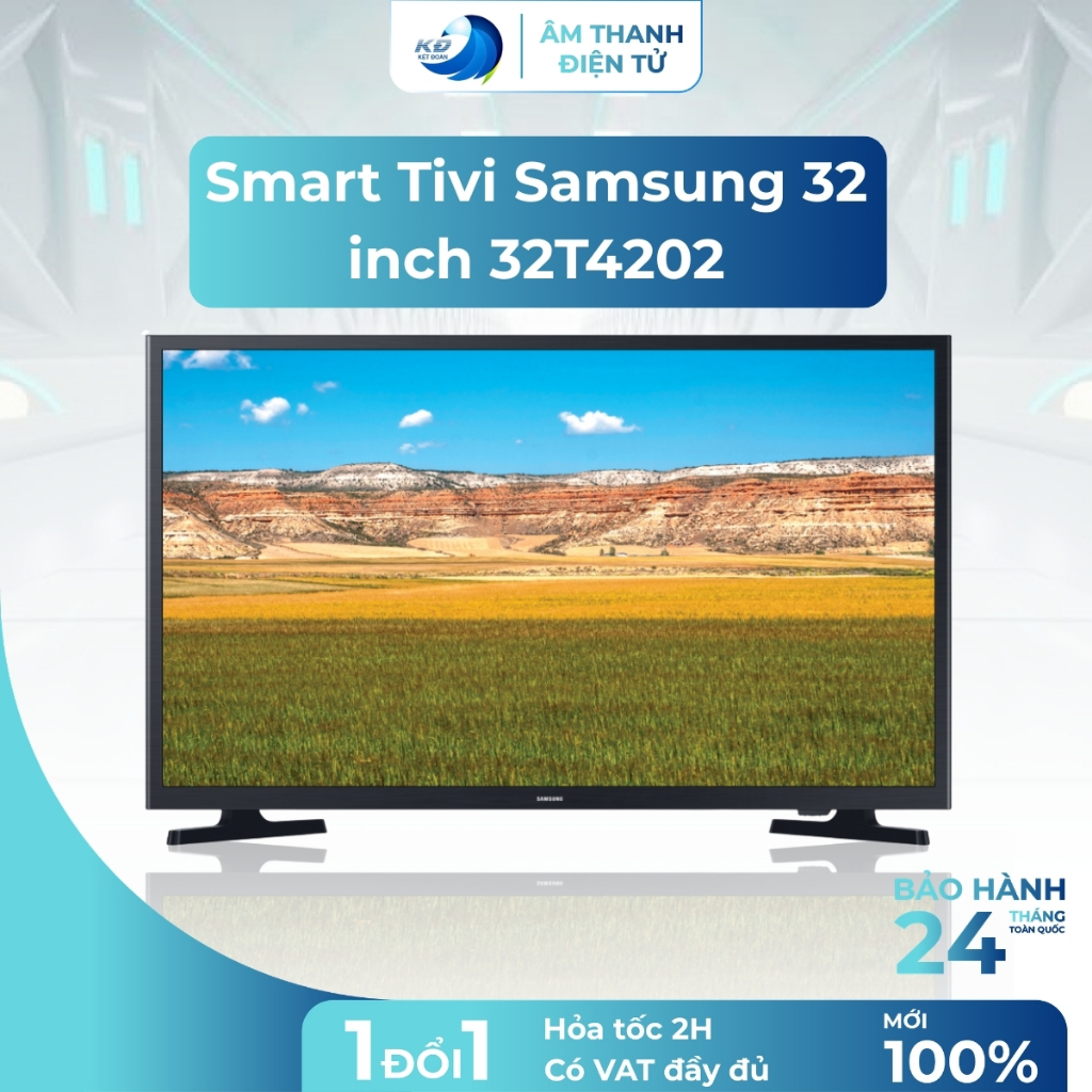 Smart Tivi Samsung 32 Inch 32T4202 HD Smart TV Kết Nối Wifi Giải Trí Đa Năng Phù Hợp Phòng Nhỏ