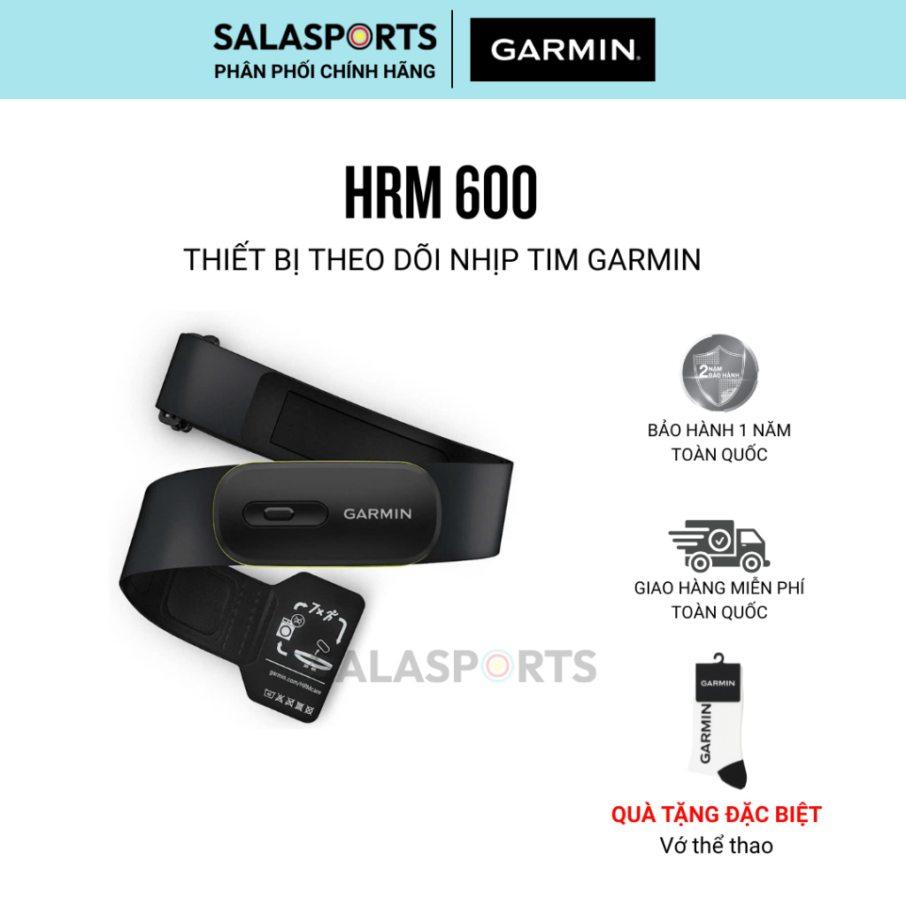 Đai Đo Nhịp Tim Garmin HRM 600 - Hàng Chính Hãng