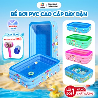 Bể bơi cho trẻ em hồ bơi cho bé phao bơi cho bé bể bơi gấp gọn cho bé 2-3 tầng chất liệu PVC cao cấp