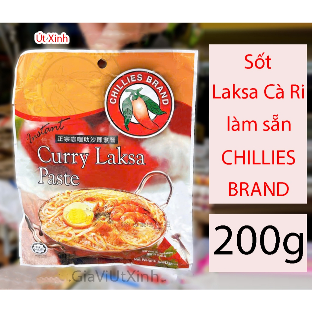 GIA VỊ NẤU LAKSA CÀ RI CHILLIES BRAND 200G – MALAYSIA INSTANT CURRY LAKSA PASTE