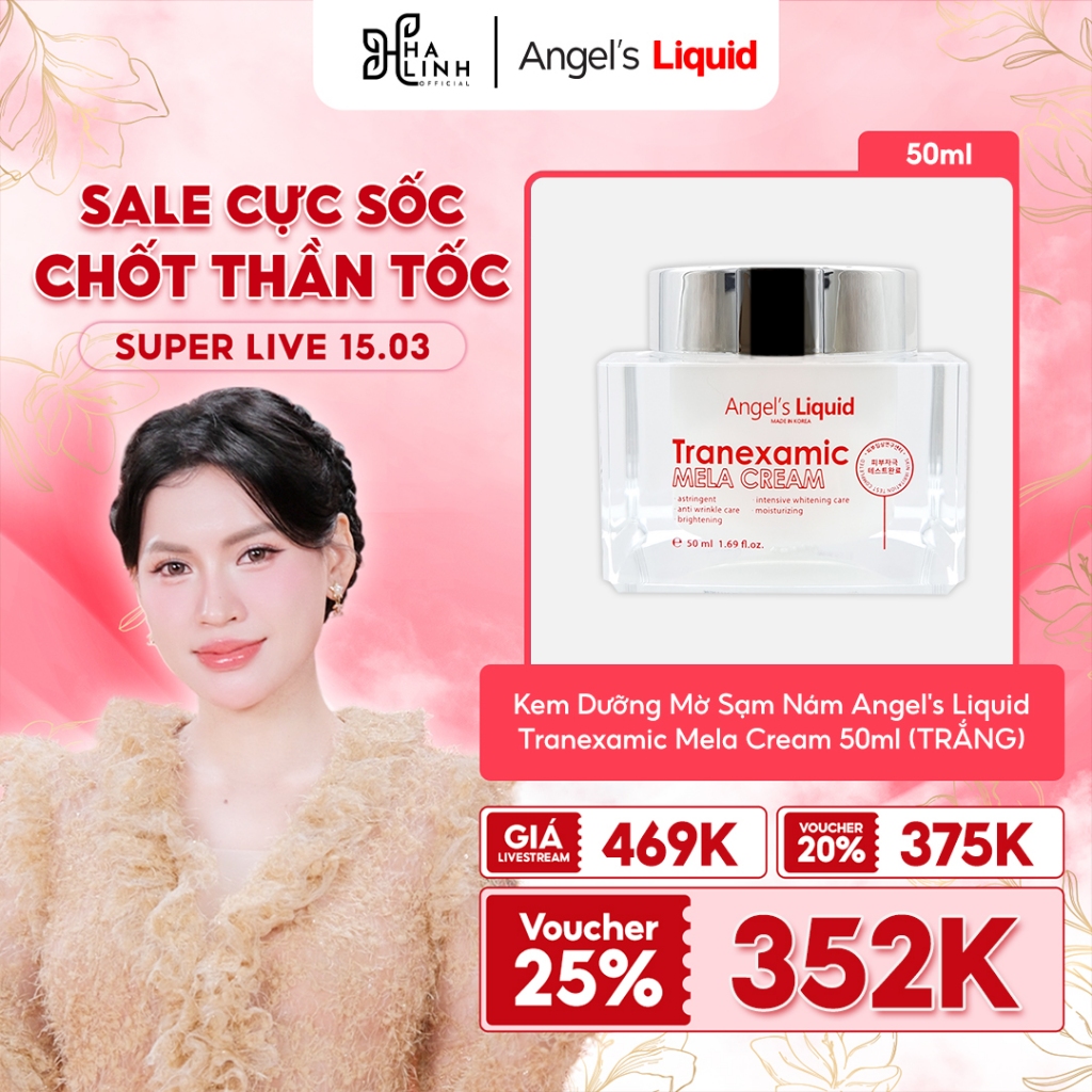[Võ Hà Linh x  Angel's Liquid] Kem Dưỡng Angel's Liquid Tranexamic Mela Cream 50ml (TRẮNG)