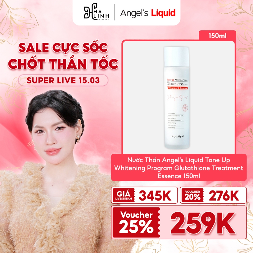 [Võ Hà Linh x Angel's Liquid] Nước Thần Angel's Liquid Tone Up Whitening Program Glutathione Treatme