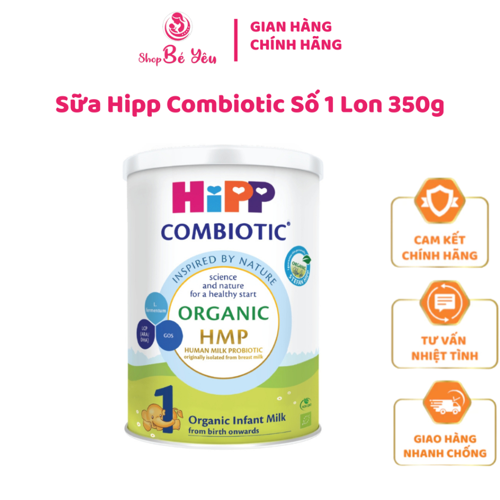 Sữa Bột Hipp Oganic Combiotic 1 350g Hỗ Trợ Tiêu Hóa Và Miễn Dịch Cho Bé