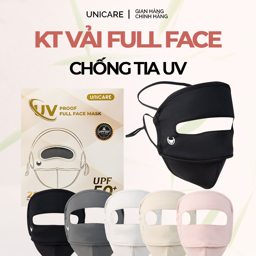 Khẩu Trang Toàn Mặt Unicare UV Proof Full Face Mask Chống Nắng UPF50+ Chống tia UV
