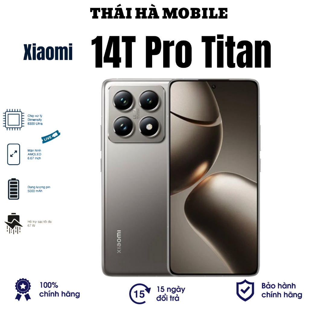 Điện thoại Xiaomi 14T Pro Titan 12GB/256GB - Chính Hãng