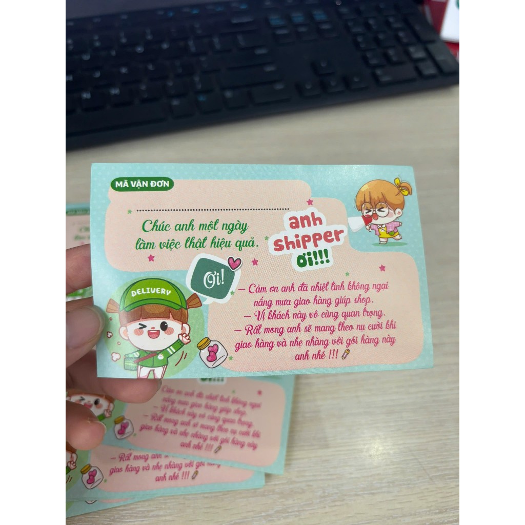 Tem Nhãn Dán Cảm Ơn Anh Shipper (Decal Dán  Cám Ơn Anh Shipper)