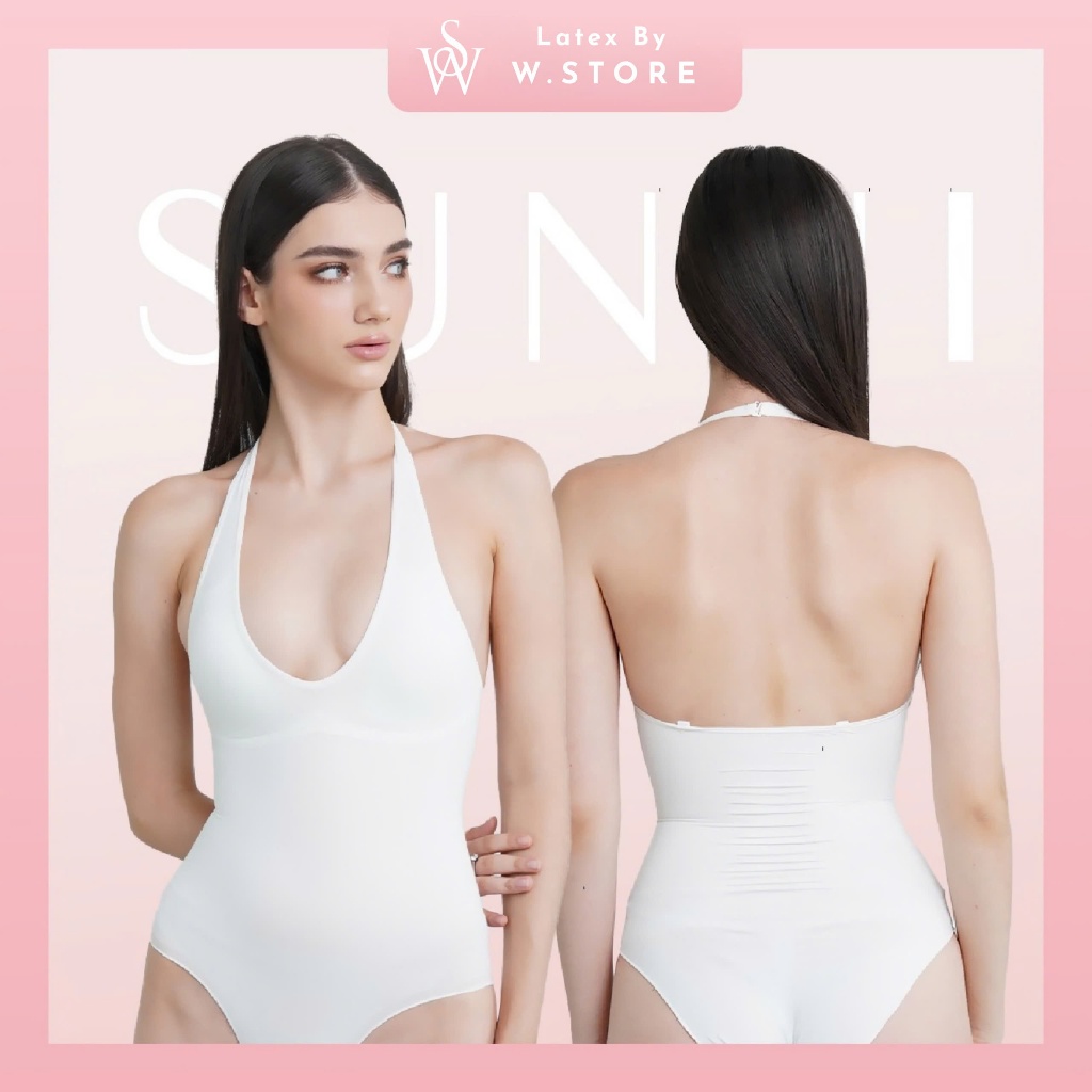 Sunni Shapewear Bodysuit Có Mút Ngực, Cổ Yếm Hở Lưng - Shapewear Bodysuit Định Hình Gom Gọn Mỡ Thừa,